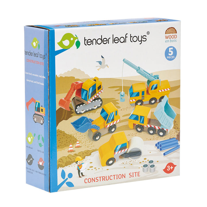 Wooden Toy Construction Site Set