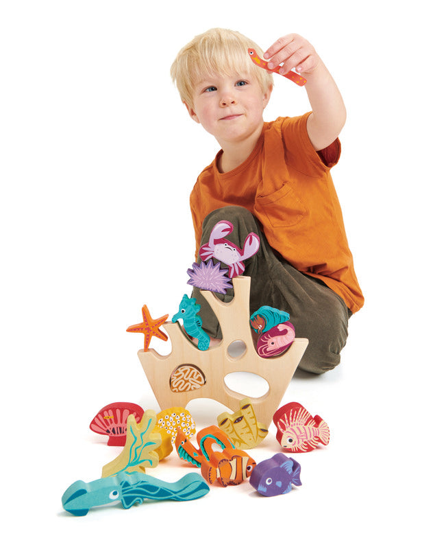 Tender Leaf Wooden Stacking Coral Reef