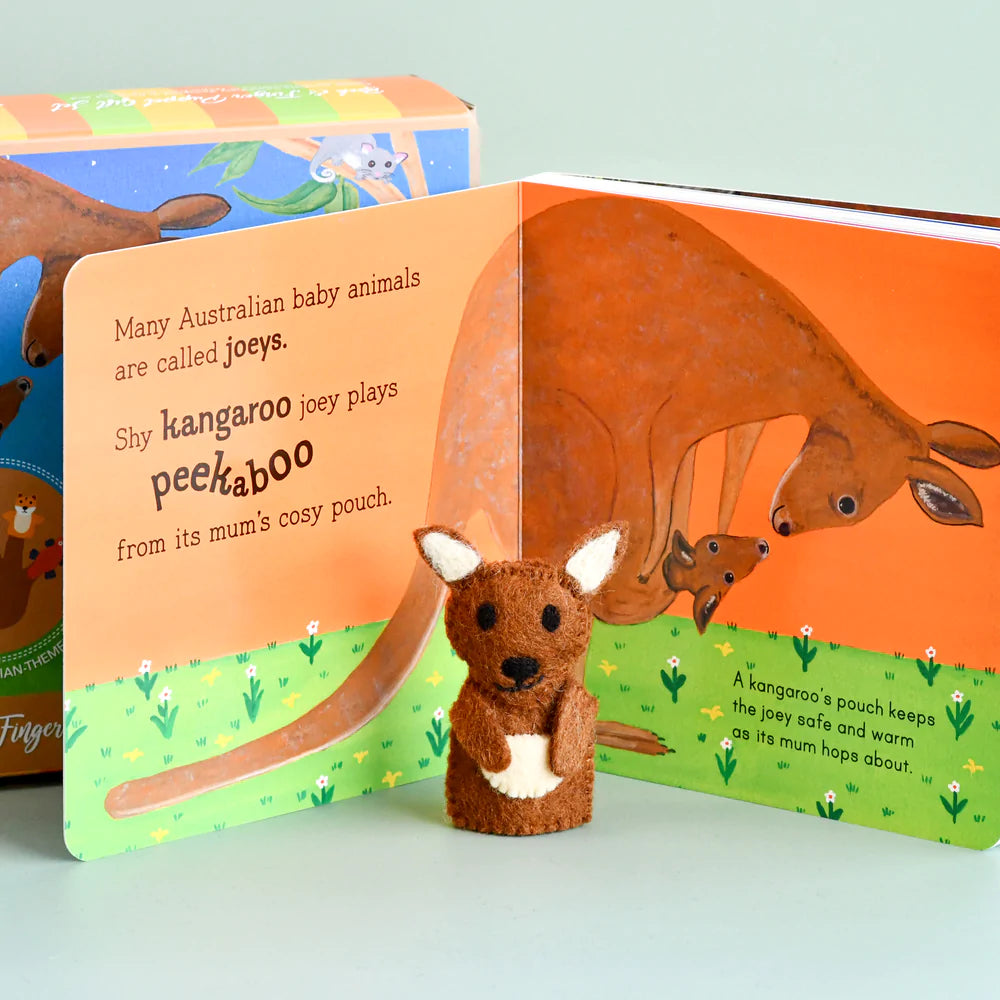 Australian Baby Animals by Frané Lessac - Book and Finger Puppet Set