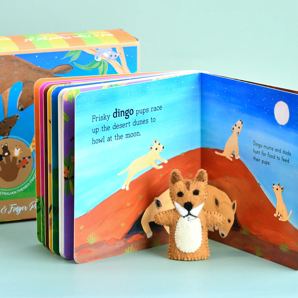 Australian Baby Animals by Frané Lessac - Book and Finger Puppet Set