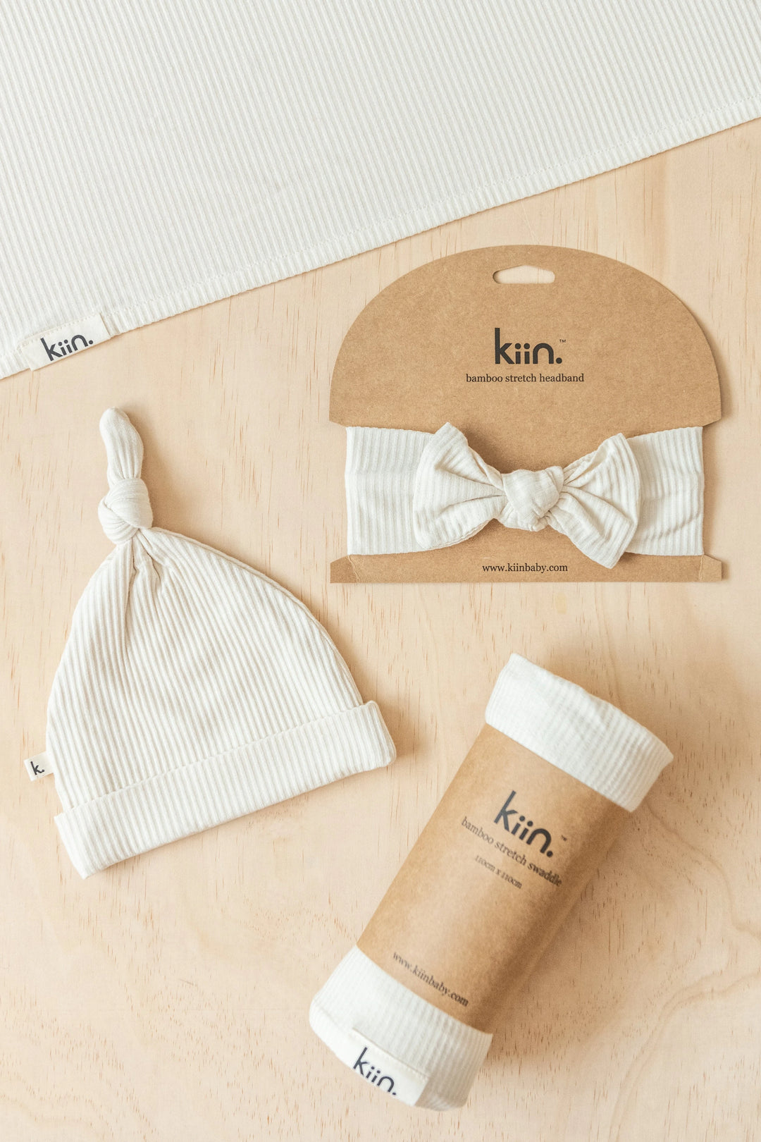 Kiin Organic Bamboo Stretch Swaddle - Ivory
