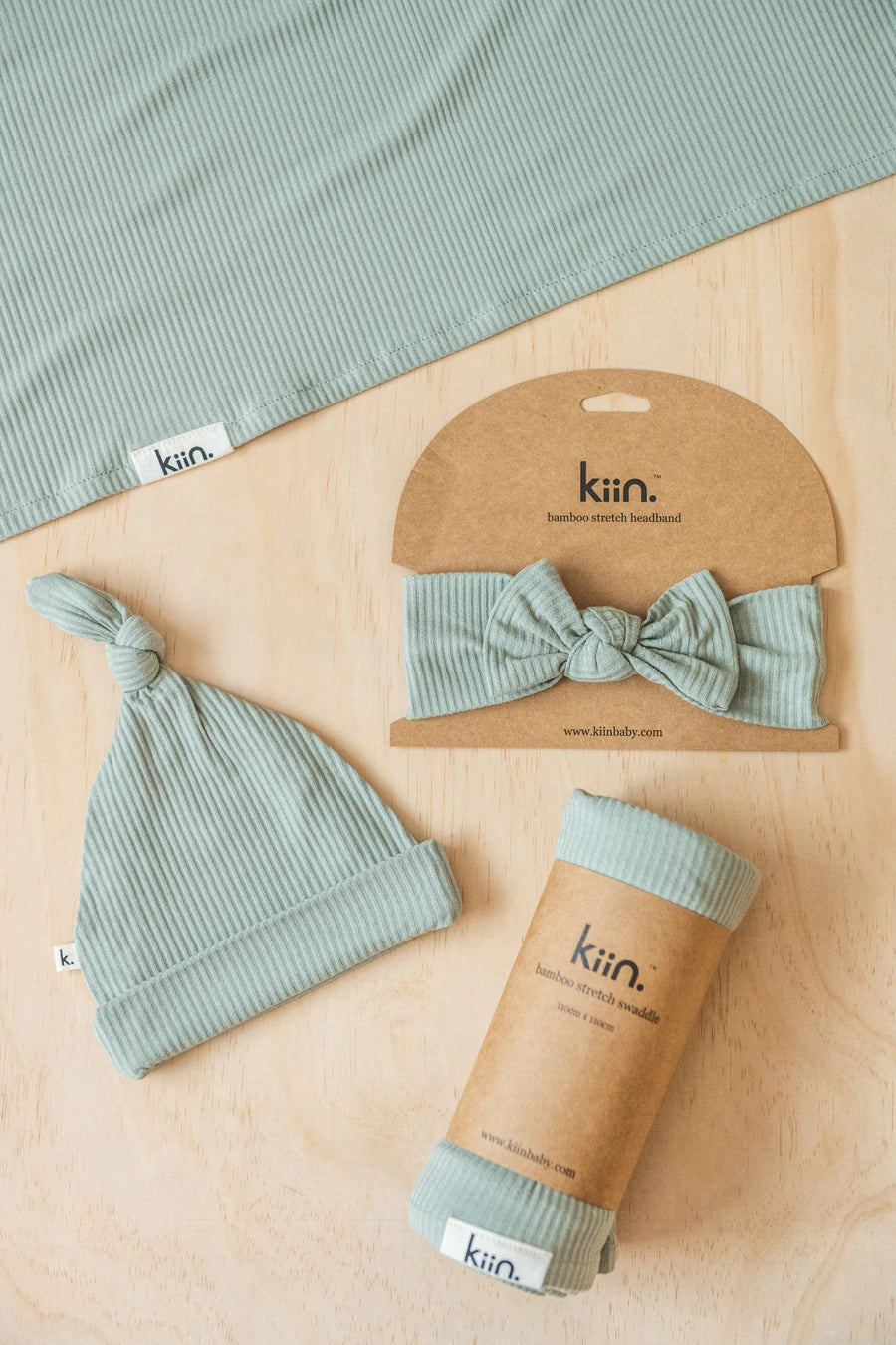 Kiin Organic Bamboo Stretch Swaddle - Sage