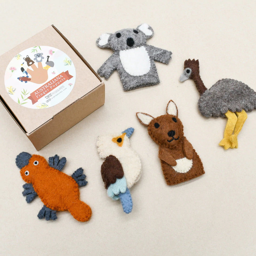 Australian Animals Set A Felt Finger Puppet Set