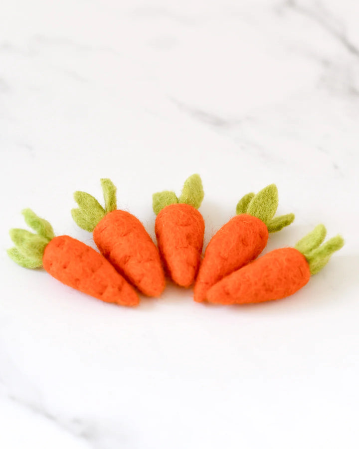 Carrots Set Felt Play Food