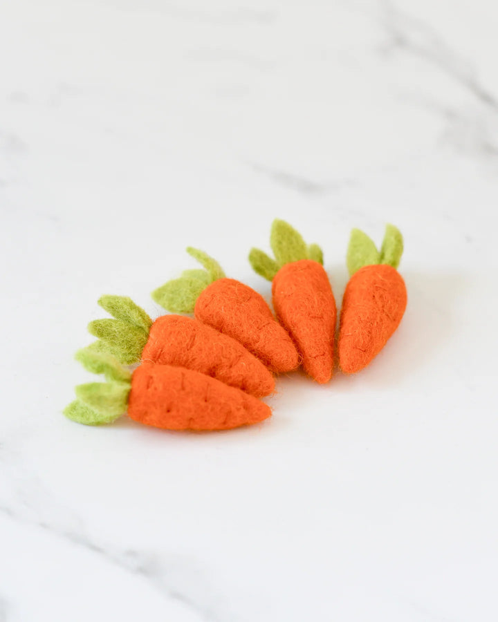 Carrots Set Felt Play Food