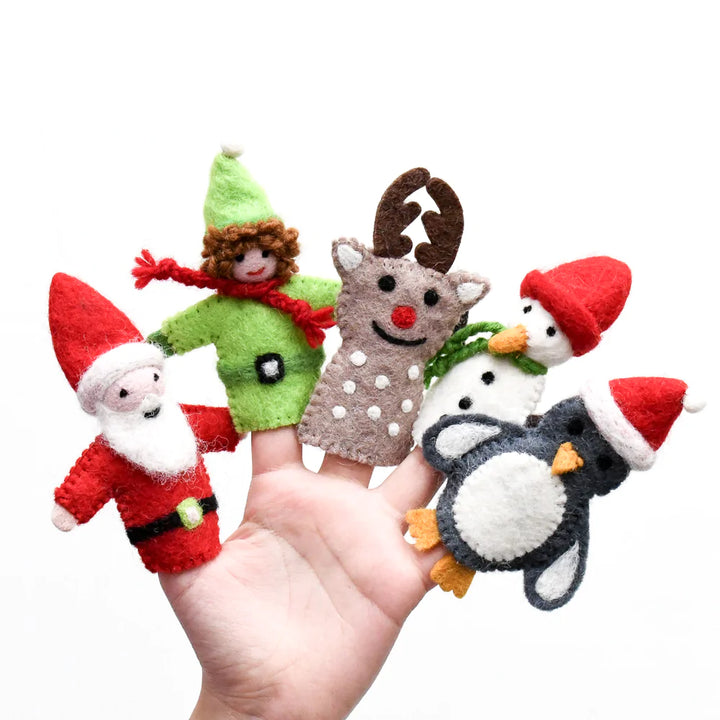 Christmas Friends Felt Finger Puppet Set