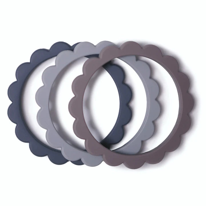 Mushie Flower Teether Bracelets 3-Pack