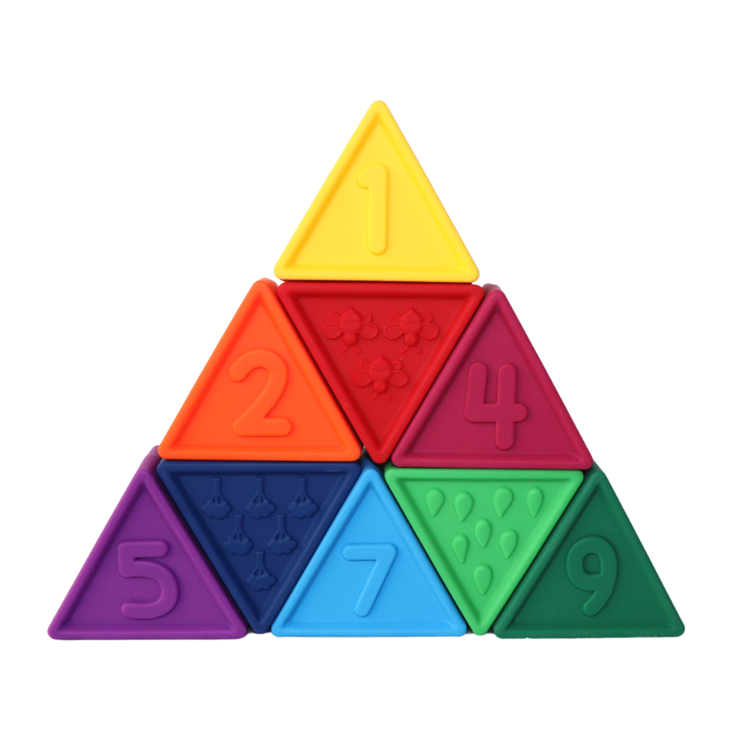 Jellystone TriBlox Sensory Play Blocks - Rainbow Bright