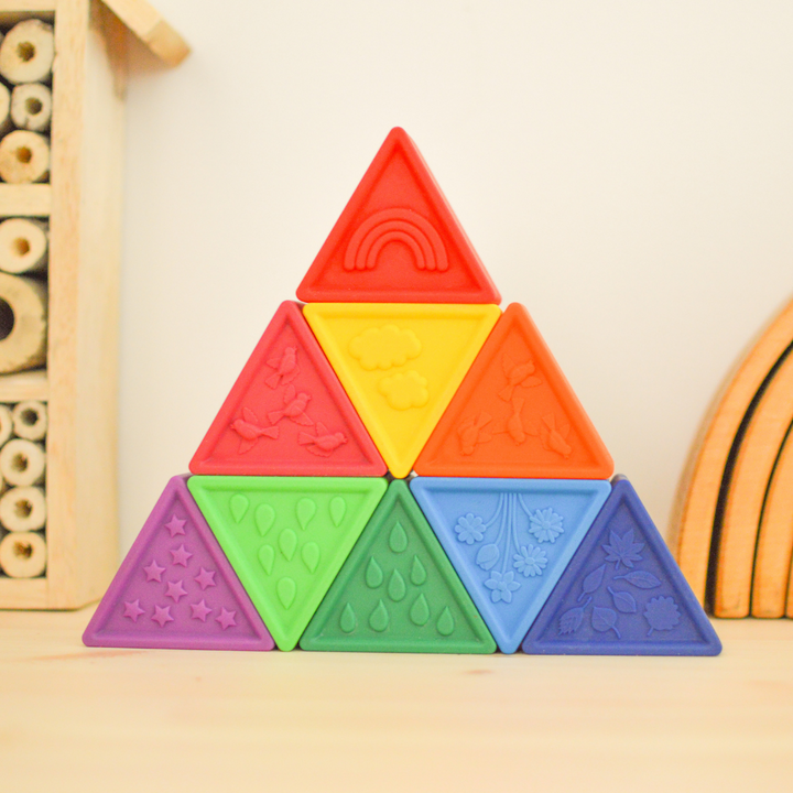 Jellystone TriBlox Sensory Play Blocks - Rainbow Bright